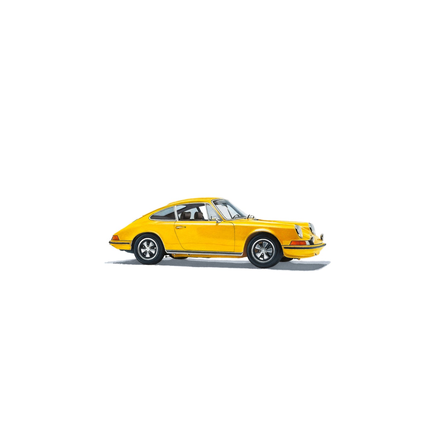 Porsche 911S (signal yellow)  - Side